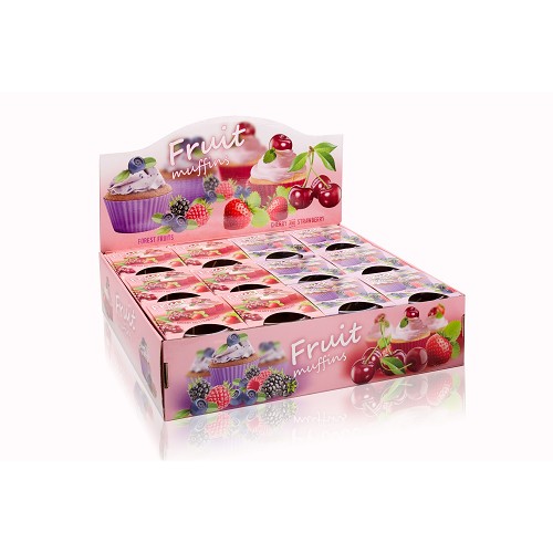 Svíčka ve skle 115 g - FRUIT MUFFINS ((Cherry and strawberry))