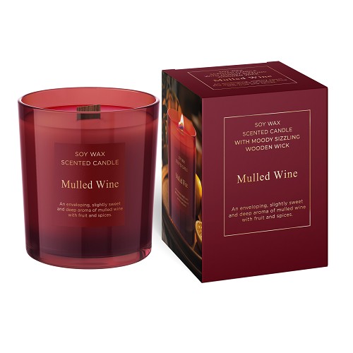 Svíčka ve skle 240 g -  MULLED WINE (dřevěný knot)