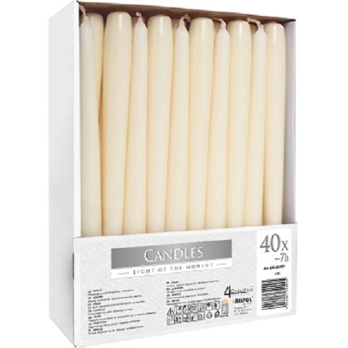 Svíčka kónická špic S30-40-011 a40 ivory
