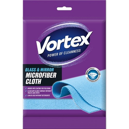 VORTEX Utěrka z mikrovlákna (sklo, zrcadla) 1ks