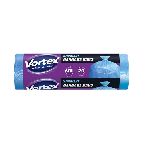 VORTEX Pytle na odpad modré 60l 20ks