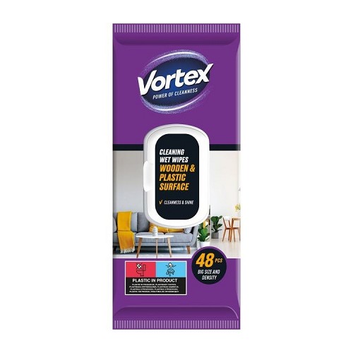 VORTEX Vlhčené ubrousky na nábytek Flip Top 48ks