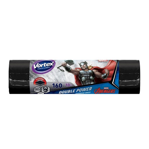 VORTEX Double Power Pytle na odpad černé 160l 10ks