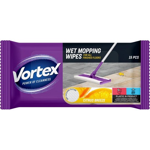 VORTEX Vlhčené ubrousky na vytírání Citrus Breeze 16ks