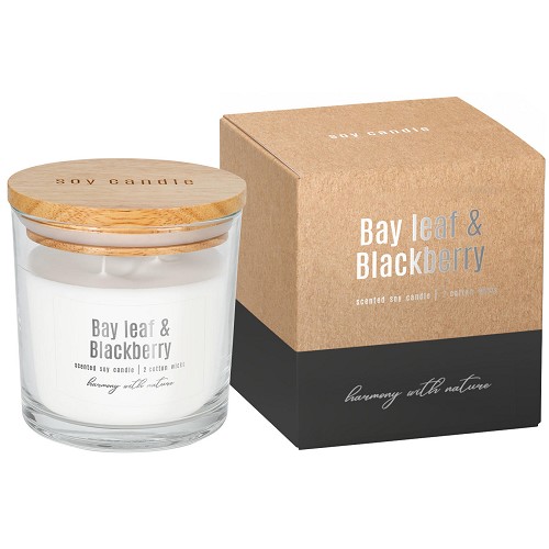 Velká svíčka sójová  aroma SN173-325 bay leaf&blackberry