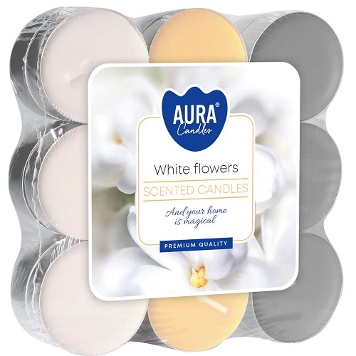 Svíčka čajová aroma - P15-179 a18 White flowers(18 ks)