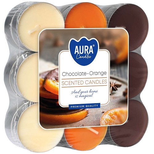 Svíčka čajová aroma - P15-340 a18 Chocolate-orange(18 ks)