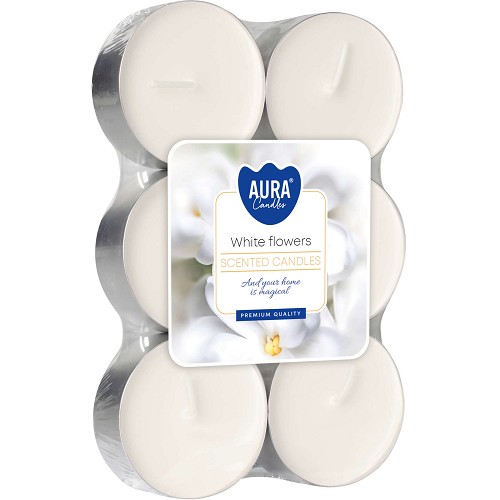 Svíčka čajová aroma - P35-6-179 a6 White flowers(6 ks)