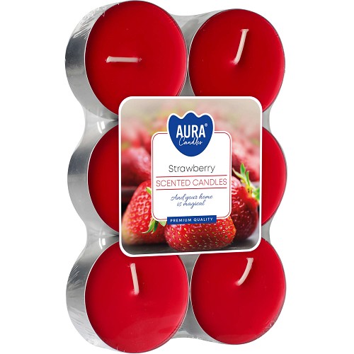 Svíčka čajová aroma - P35-6-73 a6 Strawberry(6 ks)