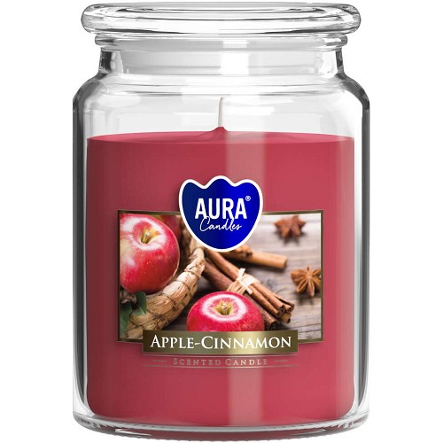 Svíčka ve skle uzáver SND99-87 Apple-cinnamon