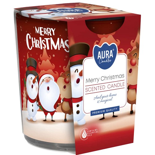 Svíčka ve skle aroma - SN72S-09 Merry Christmas