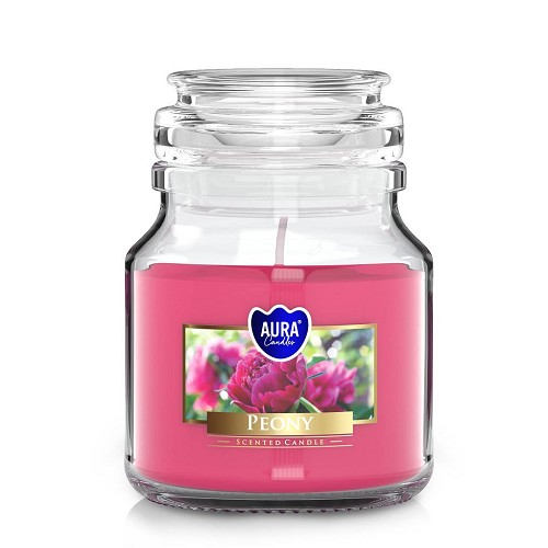 Svíčka ve skle uzáver SND71-157 peony