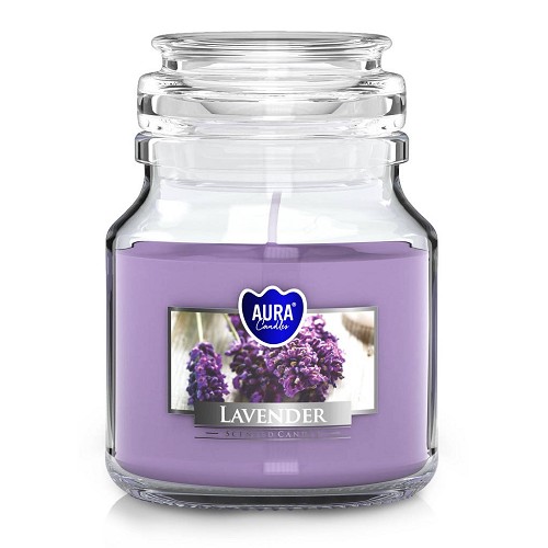 Svíčka ve skle uzáver SND71-79 lavender