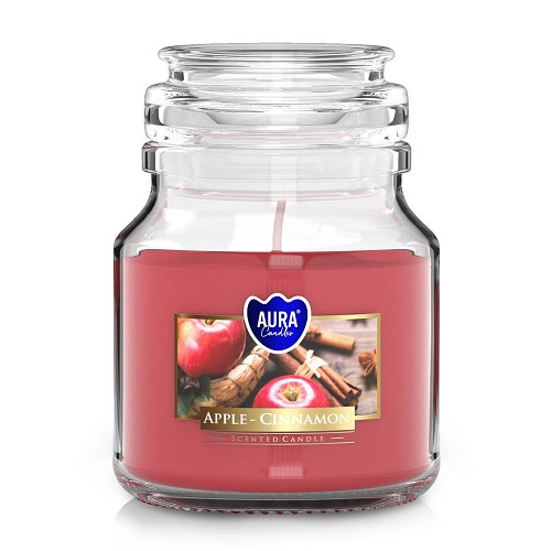 Svíčka ve skle uzáver SND71-87 apple-cinamon