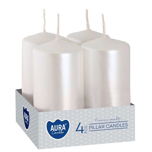Adventní svíčka SW40/80-190 a4 white pearl
