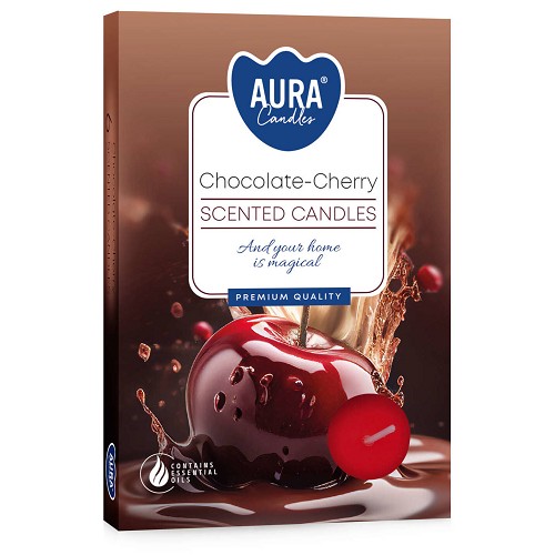 Svíčka čajová aroma - P15-104 a6 Chocolate-cherry(6 ks)