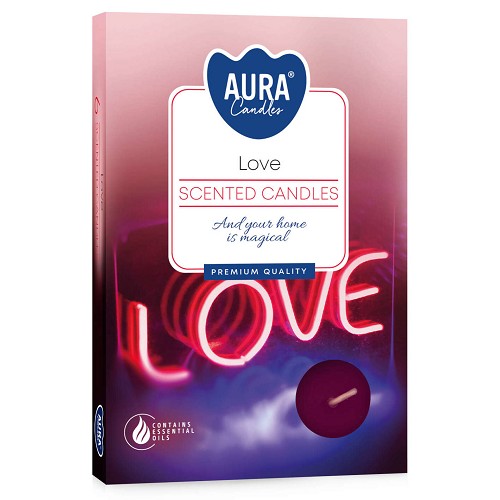 Svíčka čajová aroma - P15-105 a6 Love(6 ks)