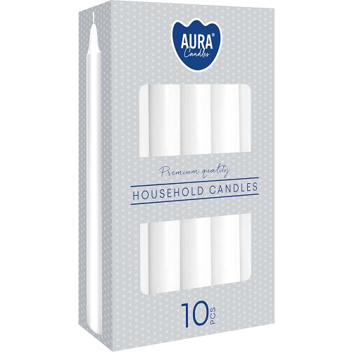 Svíčka stolová S1-090 a10 white(10ks)