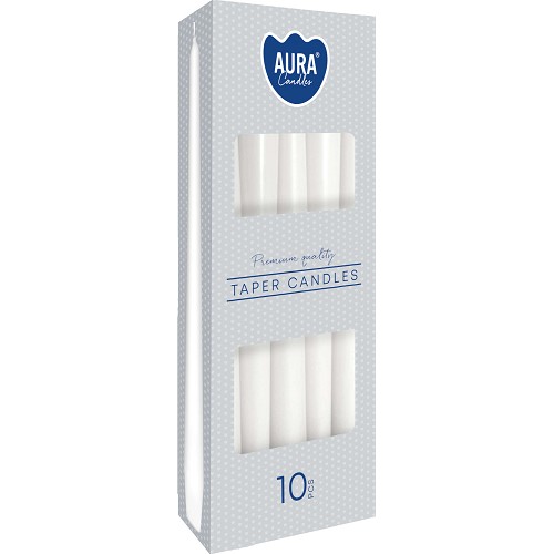 Svíčka kónická špic S30-090 a10 white