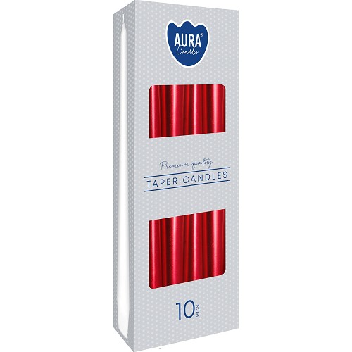 Svíčka kónická špic S30-230 a10 red metalic