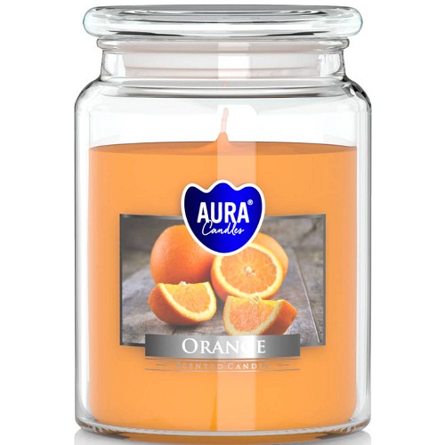 Svíčka ve skle uzáver SND99-63 orange