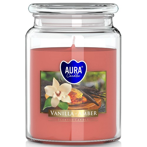 Svíčka ve skle uzáver SND99-355 Vanilla - Amber