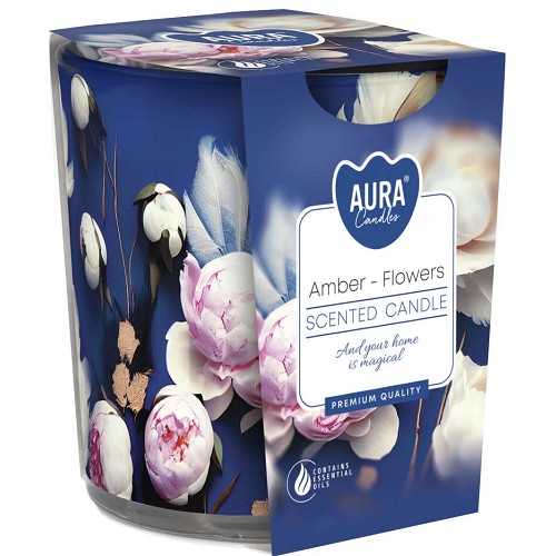 Svíčka ve skle aroma - SN72S-57 Amber-Flowers