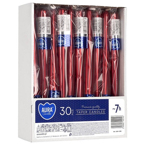 Svíčka kónická špic S30-1-230 a1 red metalic
