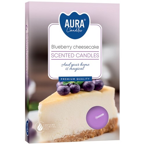 Svíčka čajová aroma - P15-359 a6 Blueberry Cheesecake (6 ks)