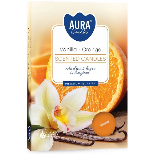 Svíčka čajová aroma - P15-37 a6 Vanilla-orange(6 ks)