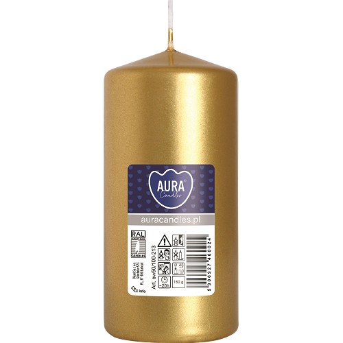 Svíčka válec SW50/100-213 a1 gold metalic