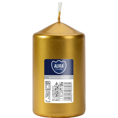 Svíčka válec SW60/100-213 a1 gold metalic