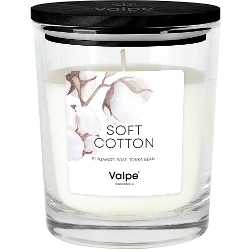 Svíčka s dřevěným víčkem sn95d-338 Soft cotton