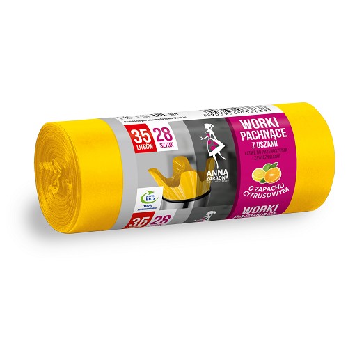AZ Pytle na odpadky s ušima - citrusová vůně 35L 28 ks