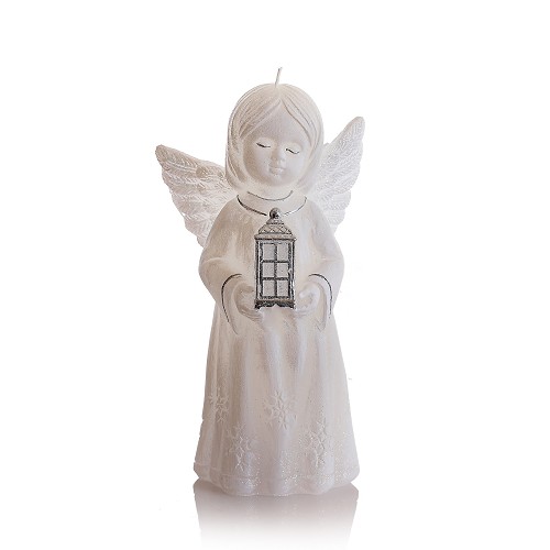Bethlehem Angel Figurka 170 bílá + stříbrná