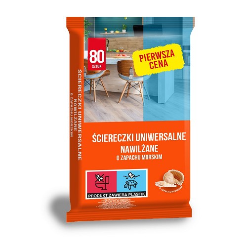 PC Vlhčené ubrousky univerzální 80ks - mořská vůně