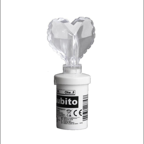 LED svíčka S5 Srdce bílé (647)