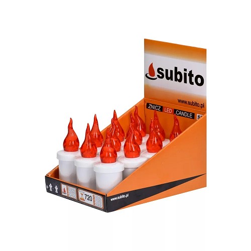 LED svíčka S5 červená (601)
