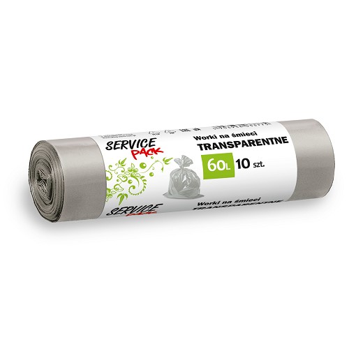 SP Pytle na odpadky LDPE 60L 10ks transparentní