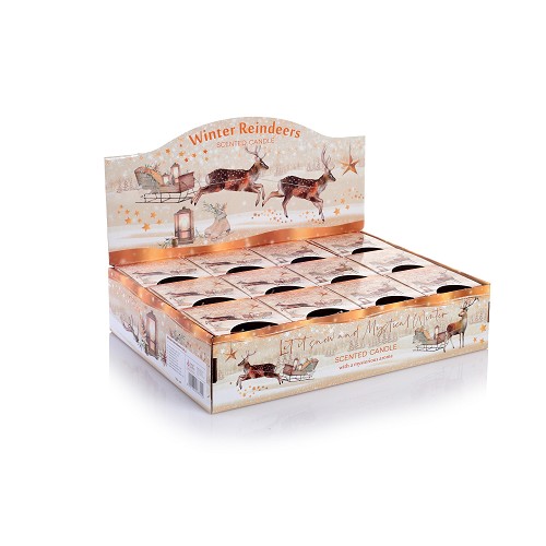 Svíčka ve skle 115 g - WINTER REINDEERS