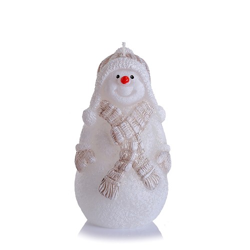 Xmas Snowman Figurka 130 bílá + cappuccino
