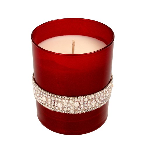 CRYSTAL OPAL GLASS red