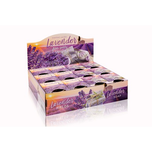 Svíčka ve skle 115 g - LAVENDER FIELDS