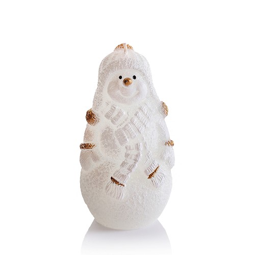 Xmas Snowman Figurka 130 bílo - zlatá