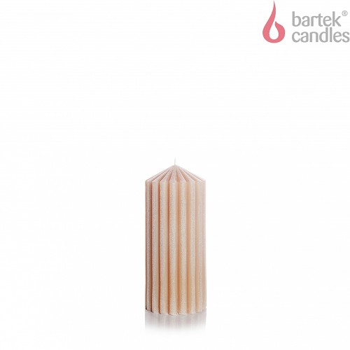 Grooved Candle Válec 70x160 béžová