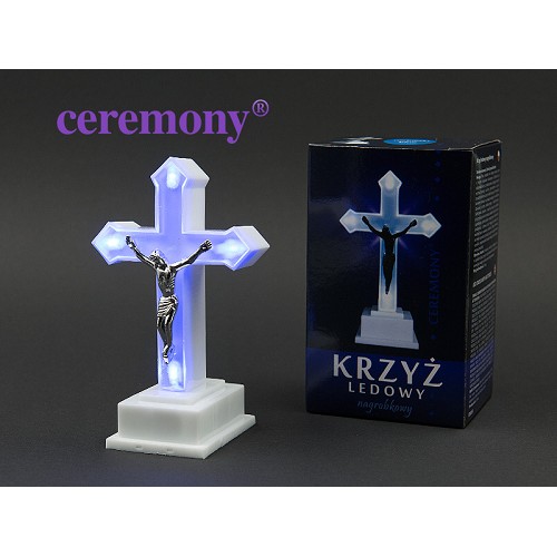 Led kříž modrý