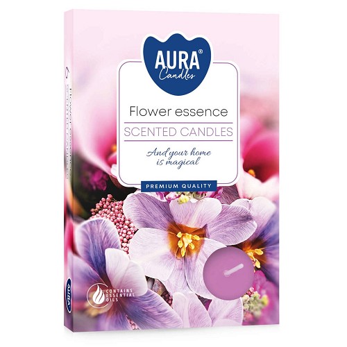 Svíčka čajová aroma - P15-334 a6 Flower bouquet (6ks)