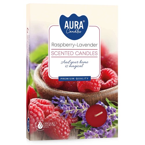 Svíčka čajová aroma - P15-352 a6 Raspberry-lavender(6 ks)
