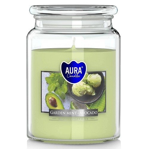 Svíčka ve skle uzáver SND99-353 Garden mint - Avocado