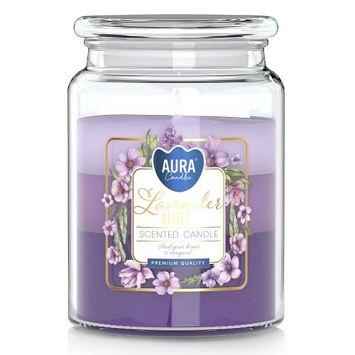 Svíčka ve skle uzáver SND99t-385 Lavender relief